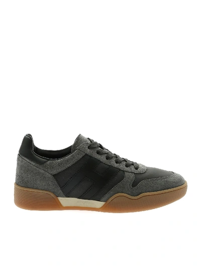 Shop Hogan H357 Sneakers In Grey And Black