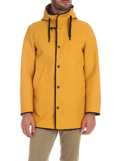 Shop Fay Ocher-colored Parka Jacket With Down Waistcoat In Yellow