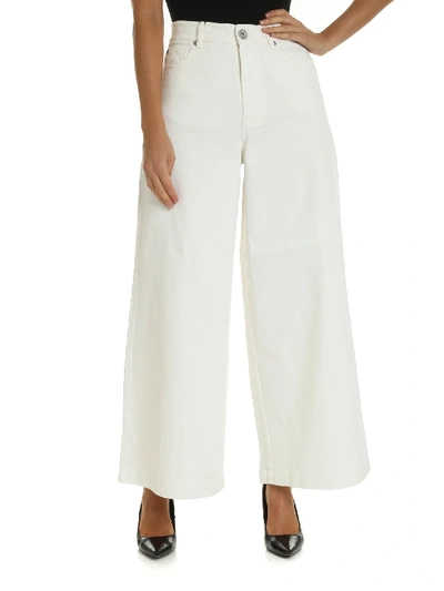 Shop Max Mara Ulrico Wide Jeans In White Color