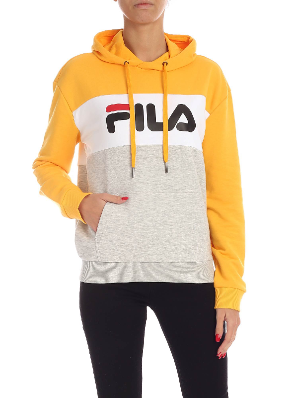 orange fila hoodie