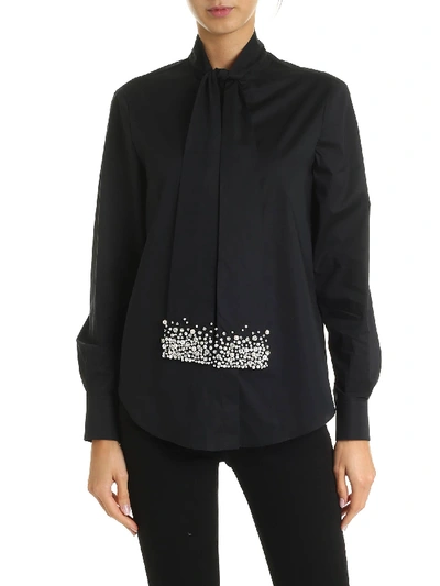 Shop Vivetta Shirt In Black With Jewel Details