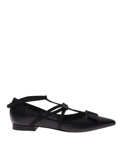 Shop Anna Baiguera Annadea T-strap Ballerinas In Black