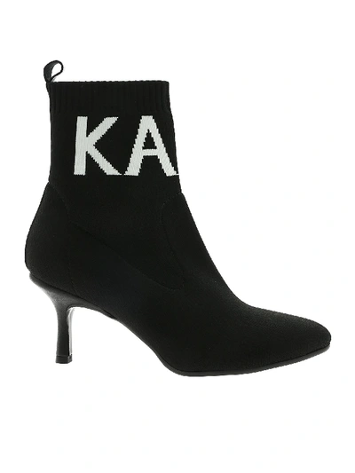 Shop Karl Lagerfeld Pandora Ankle Boots In Black