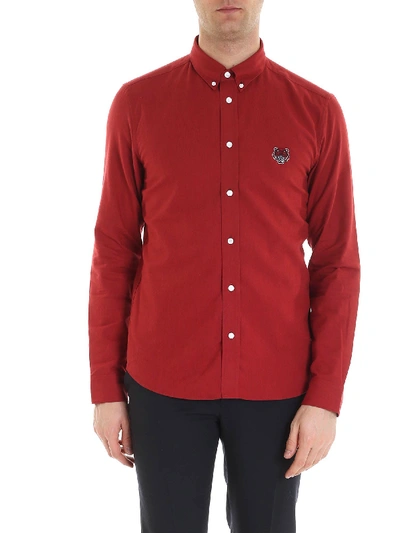 Shop Kenzo Tiger Shirt In Red