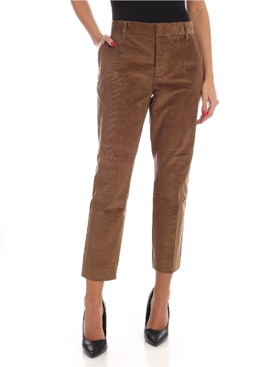 Shop Dsquared2 Kick Fit Trousers In Brown