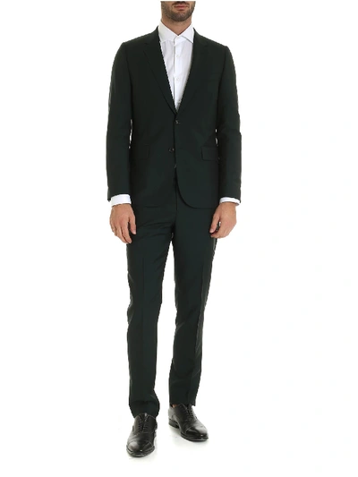 Shop Paul Smith Two Button Suit In Green