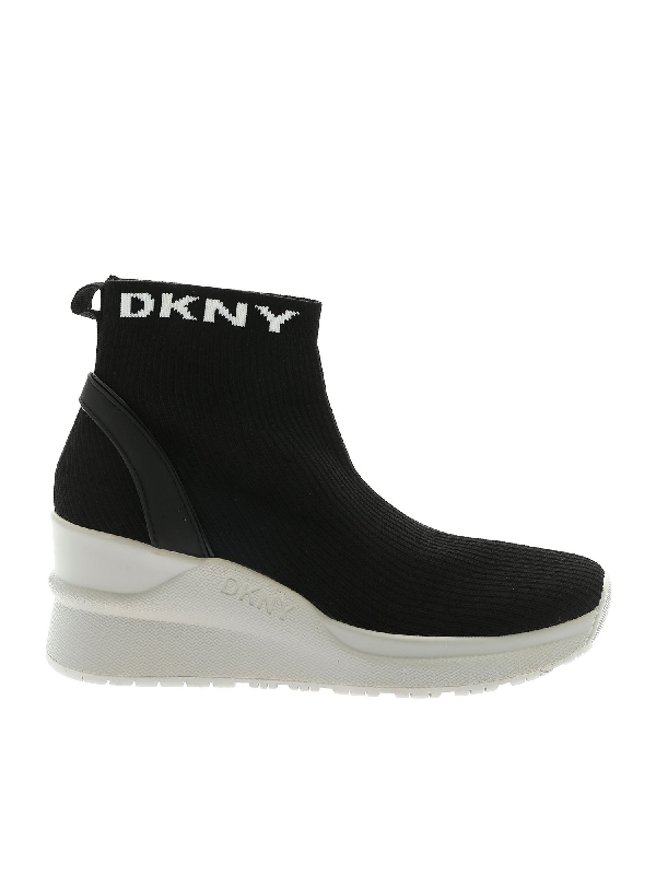 dkny black ankle boots