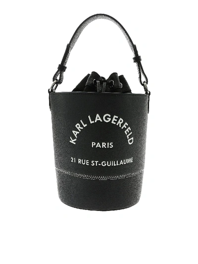 Shop Karl Lagerfeld Rue St Guillaume Bag In Black