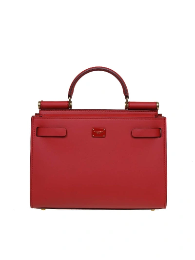 Shop Dolce & Gabbana Sicily 62 Small Bag In Red Leather