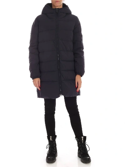 Shop Aspesi Supplì Padded Down Jacket With Hood In Blue