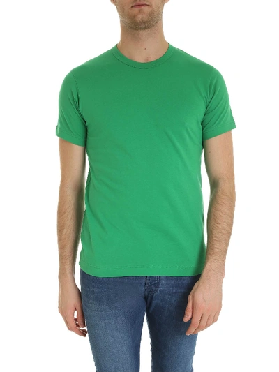 Shop Comme Des Garçons Shirt T-shirt In Green With Logo Print