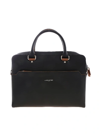 Shop Lancaster Black Handbag With Brown Details