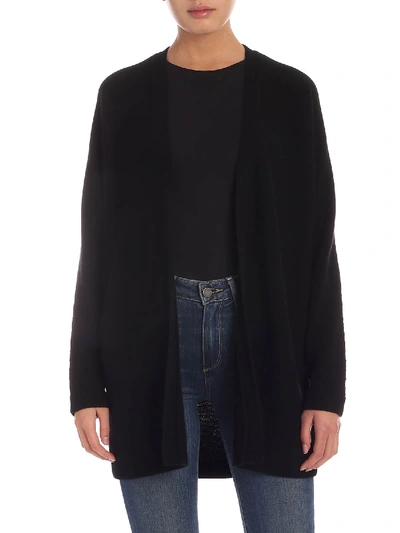 Shop Theory Cardigan In Black Cashmere