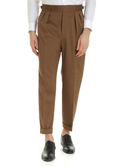 Incotex Haversack Cotton Trousers In Brown | ModeSens