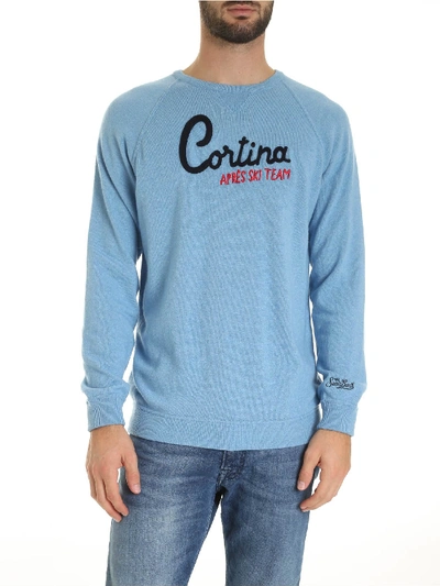 Shop Mc2 Saint Barth Cortina Apres Ski Pullover In Light Blue