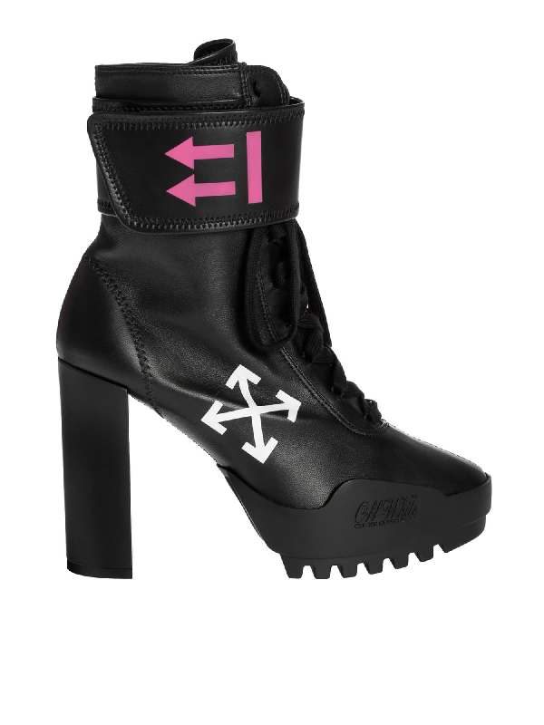 heeled moto boots