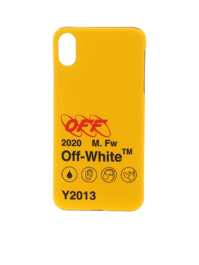 Shop Off-white Cover For Iphone Xs Indust Y013 In Yellow
