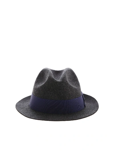 Shop Paul Smith Trilby Hat In Dark Grey
