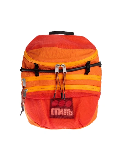Shop Heron Preston Foldable Backpack Dots Ctnb In Orange