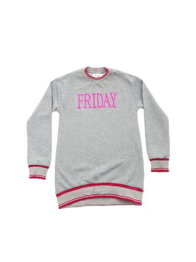Shop Alberta Ferretti Friday Gray Sweatshirt In Grey