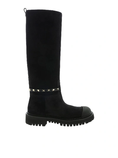 Shop Valentino Boot Boots In Black