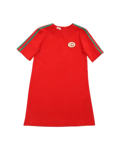 Shop Gucci Logo Patch T-shirt In Red