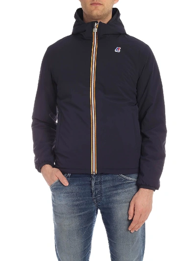 Shop K-way Jacques Warm Double Jacket In Blue