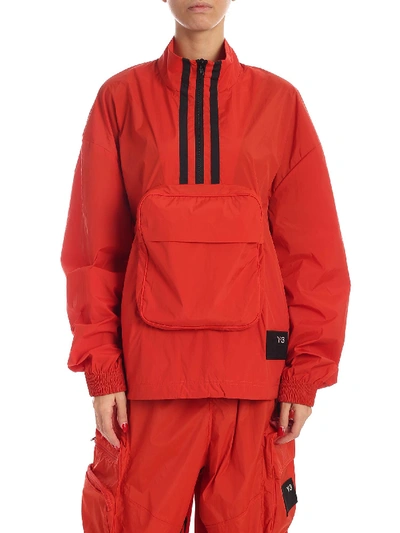 Shop Y-3 Logo Patch Jacket In Red