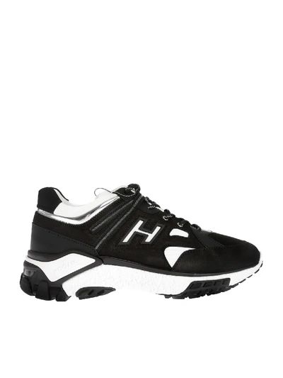 Shop Hogan H477 Urban Trek Sneakers In Black And White