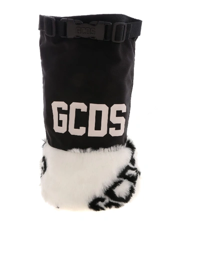 Shop Gcds Eco-fur Insert Bag In Black