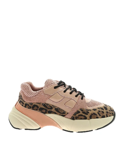 Shop Pinko Rubino Animal Print Sneakers In Pink