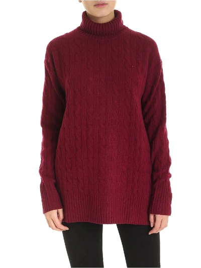 Shop Polo Ralph Lauren Long Fit Turtleneck In Burgundy In Red