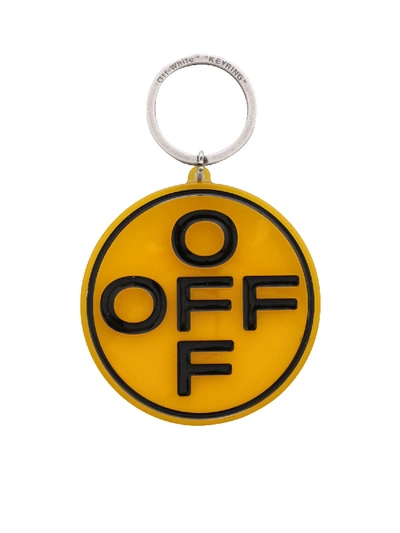 Shop Off-white Off Keychain In Yellow