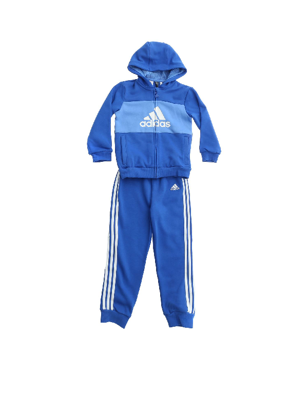 Adidas Originals Babies' Branded Tracksuit In Blue And Light Blue | ModeSens