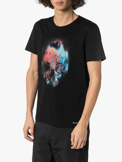 Shop Alexander Mcqueen Skull Cotton T-shirt In Black