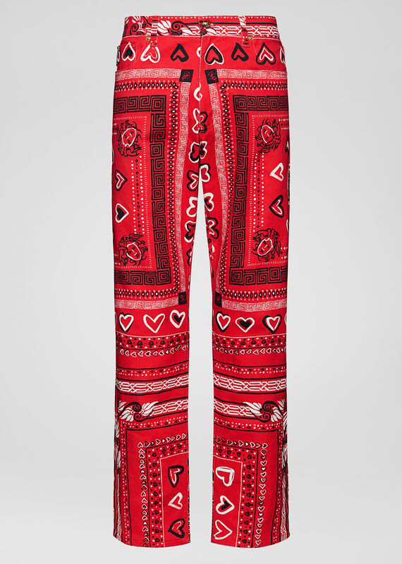 bandana print jeans