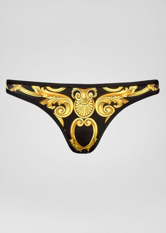 gold hibiscus print swimsuit