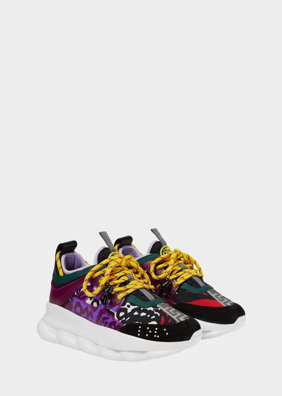 purple versace shoes