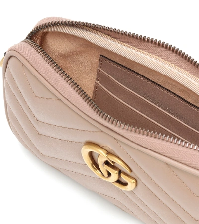 Shop Gucci Gg Marmont Mini Camera Shoulder Bag In Pink