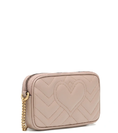 Shop Gucci Gg Marmont Mini Camera Shoulder Bag In Pink