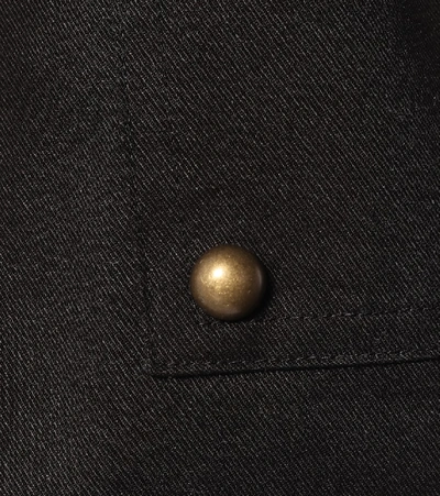 Shop Saint Laurent Cotton-blend Shorts In Black