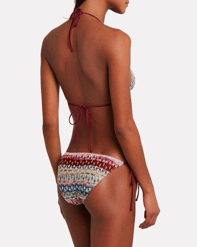 Shop Missoni Knit Jacquard Triangle Bikini Top In Multi