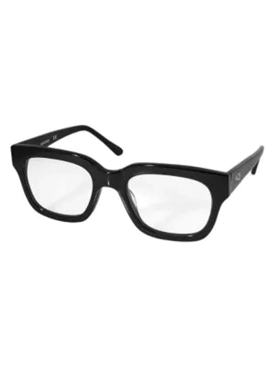 Shop Aqs Women's Malcolm 48mm Optical Glasses In Black