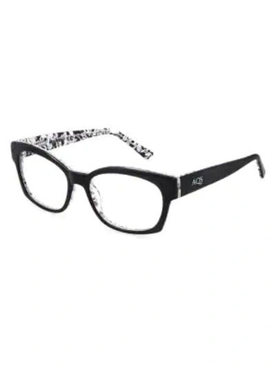 Shop Aqs Mia 51mm Square Optical Glasses In Black