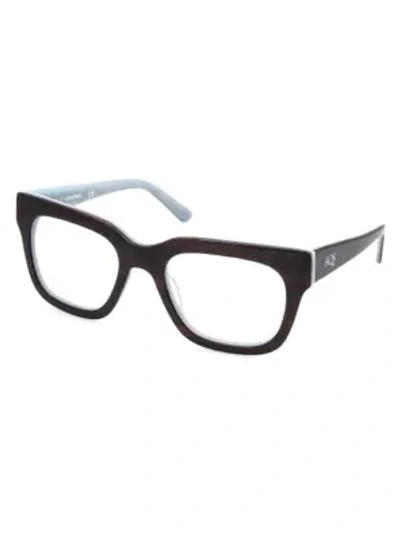 Shop Aqs Malcom 48mm Square Optical Glasses In Brown