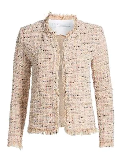 Shop Iro Women's Shavani Metallic Tweed Jacket In Blush Multi