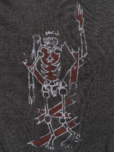 Shop Saint Laurent Skeleton Print T-shirt