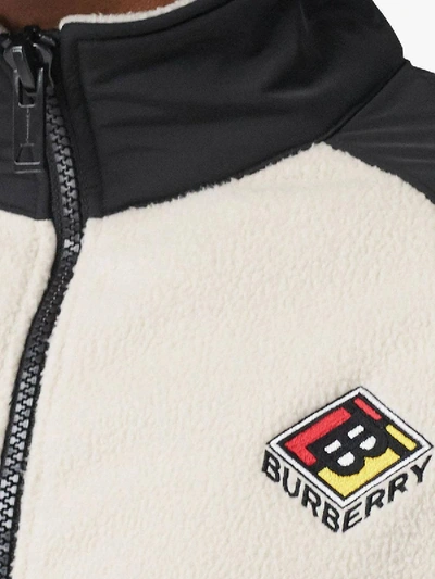 Shop Burberry Multicolored Panel Jacket