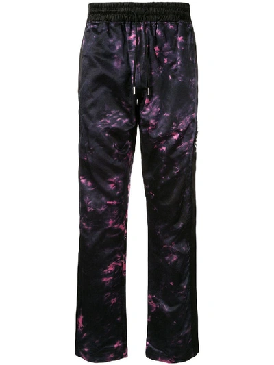 Shop Just Don Tie-dye Print Track Trousers In Multicolor