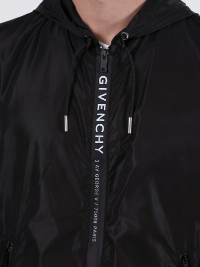 Shop Givenchy Logo Hooded Windbreaker